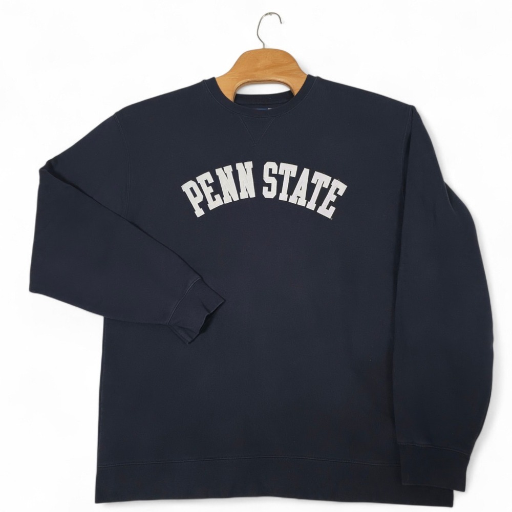Penn State Mens 2XL Navy Blue Crewneck Sweatshirt Gear For Sports Big Cotton Y2K